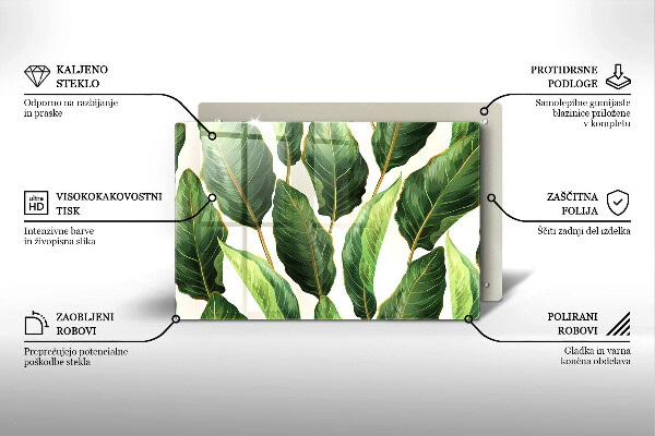 Tábua de corte Folhas de bananeira