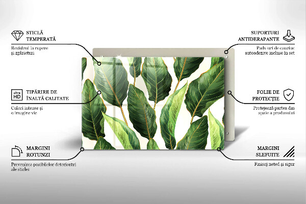 Tábua de corte Folhas de bananeira