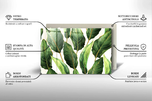 Tábua de corte Folhas de bananeira