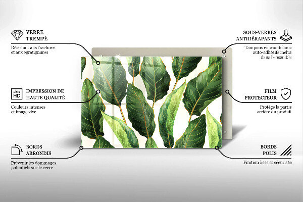 Tábua de corte Folhas de bananeira