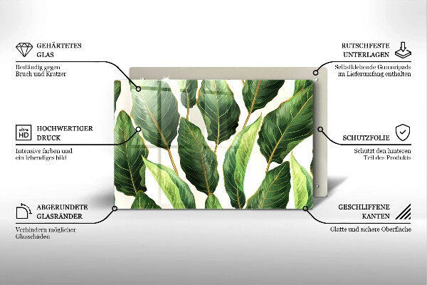 Tábua de corte Folhas de bananeira