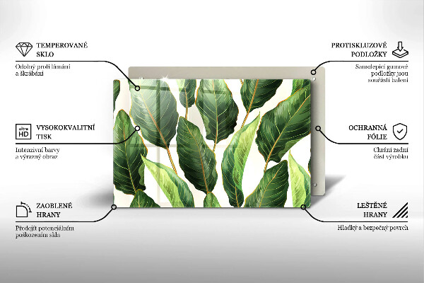 Tábua de corte Folhas de bananeira