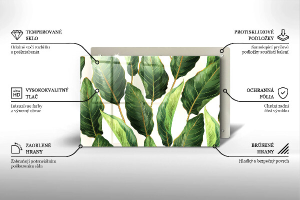 Tábua de corte Folhas de bananeira