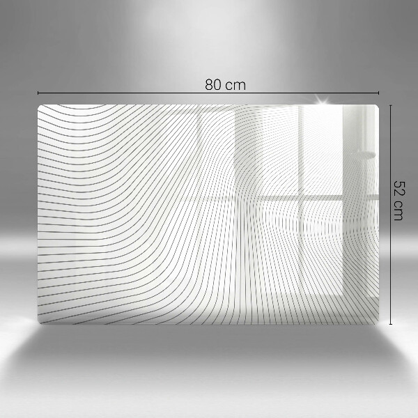 Tábua de corte de vidro Padrão de linha moderno