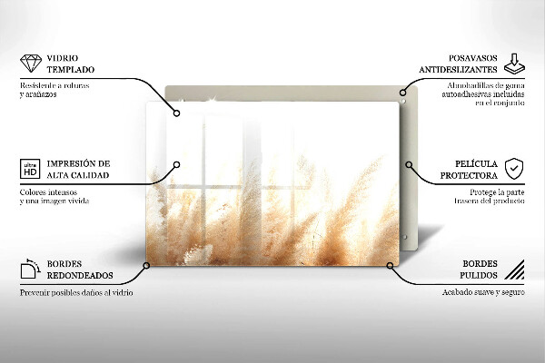 Tábua de cortar alimentos Capim-dos-pampas