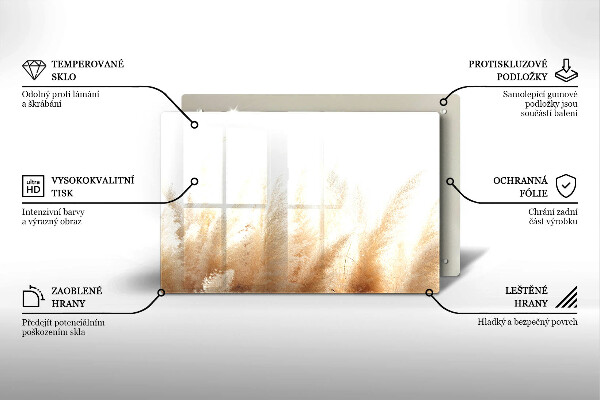 Tábua de cortar alimentos Capim-dos-pampas