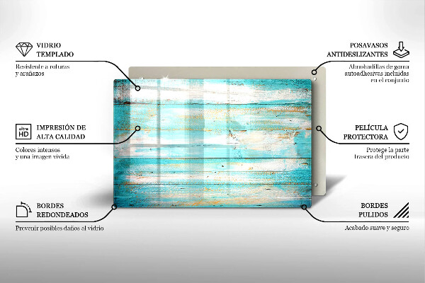 Tábua de vidro Tábuas de madeira vintage