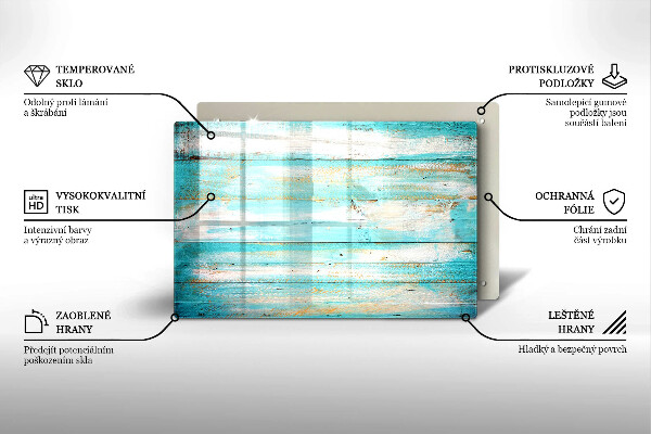 Tábua de vidro Tábuas de madeira vintage