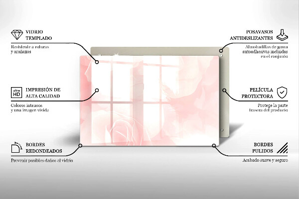 Tábua cozinha Fundo de rosas pastel