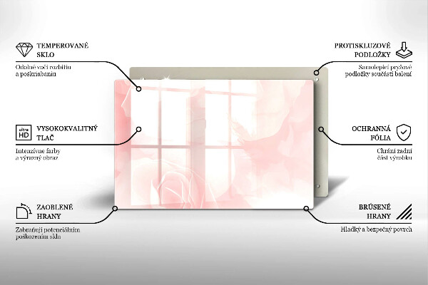 Tábua cozinha Fundo de rosas pastel