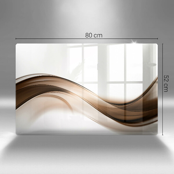 Tábua para cozinha Linhas marrons abstratas