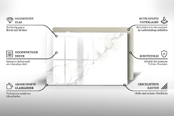 Tábua para cozinha Fundo de pedra de mármore