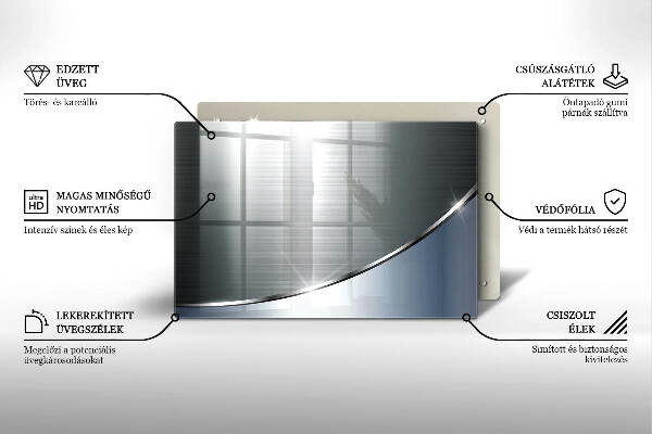 Tábua para corte Padrão de abstração de metal