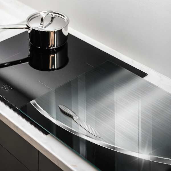 Tábua de cortar alimentos Abstração com metal