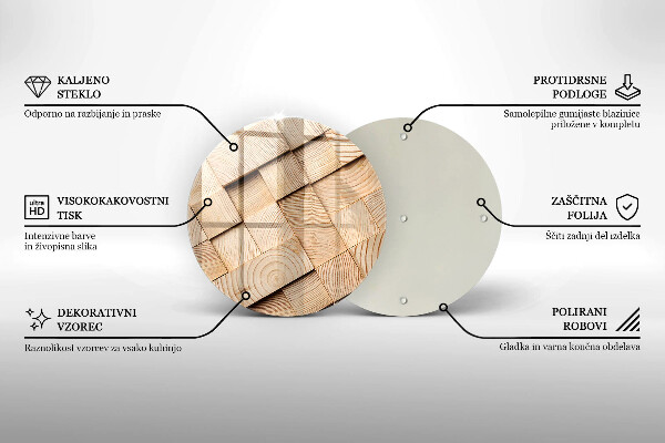 Tábua de cortar alimentos Quadrados de madeira