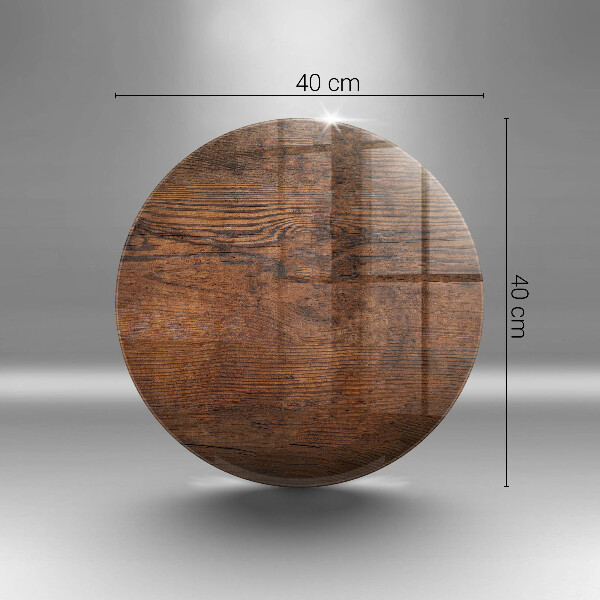 Tábua de corte de vidro Placa de madeira escura