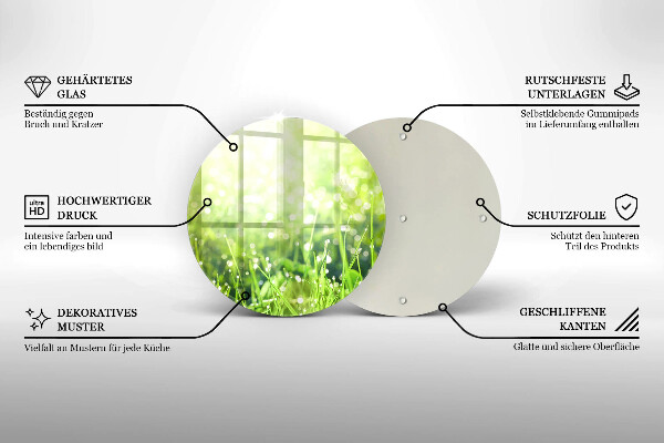 Tábua corte Natureza - grama e orvalho