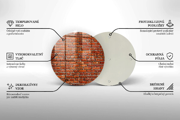 Tábua de corte de vidro Parede de tijolos