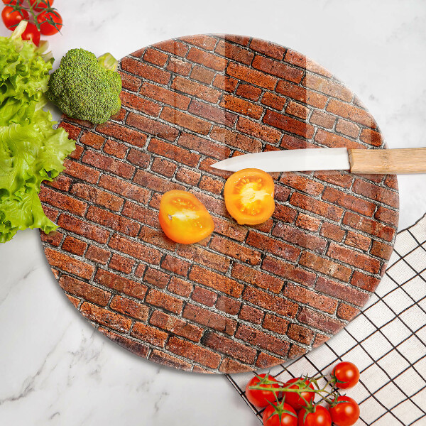 Tábua de corte de vidro Parede de tijolos