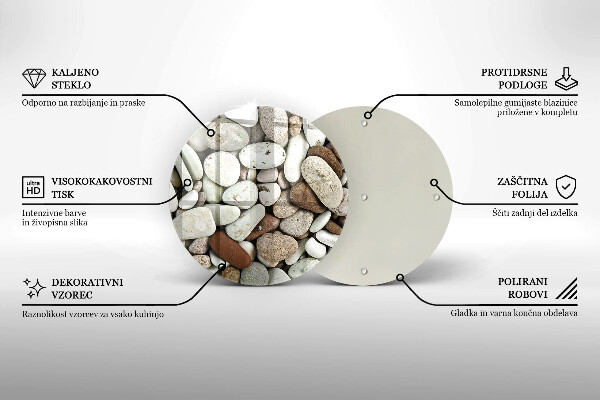 Tábua para corte Fundo de pequenas pedras