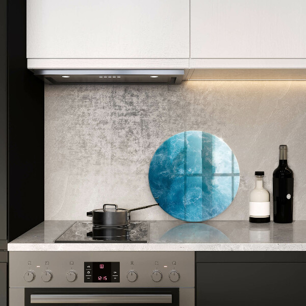 Tábua de corte de vidro Água azul