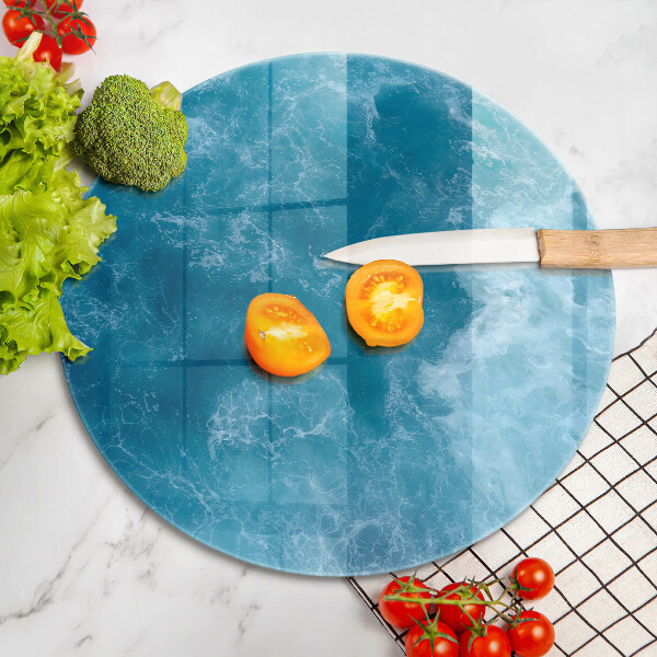 Tábua de corte de vidro Água azul