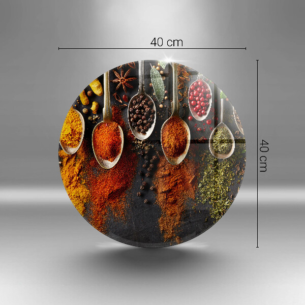 Tábua de corte colheres de especiarias