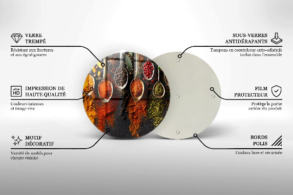 Tábua de corte colheres de especiarias