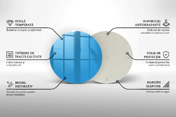 Tábua de vidro Cor azul