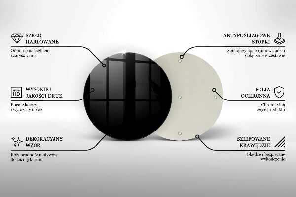 Tábua de cortar Cor preta