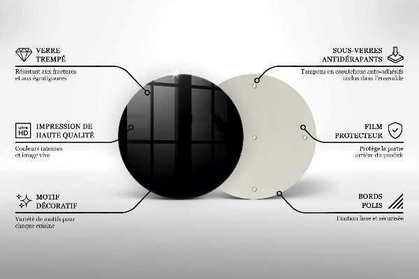 Tábua de cortar Cor preta