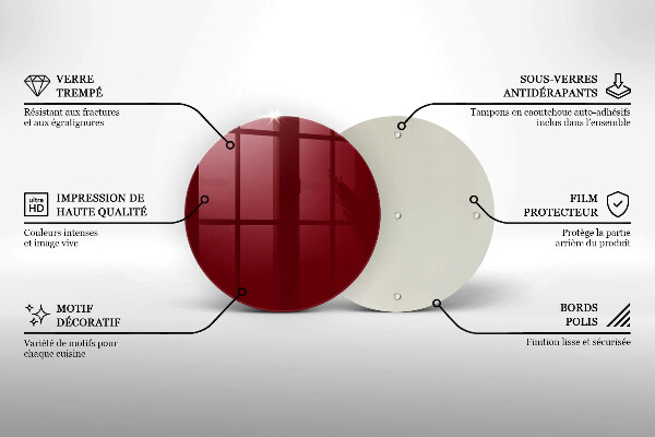 Tábua cozinha Cor bordô