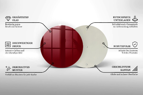 Tábua cozinha Cor bordô