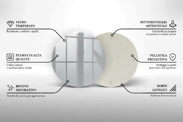 Tábua de vidro Cor cinza