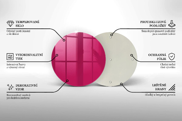 Tábua de cortar alimentos Cor rosa