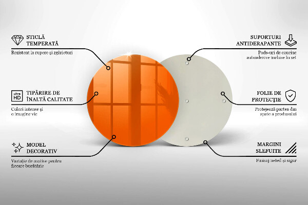 Tábua de cortar Cor laranja