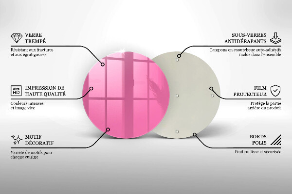 Tábua cozinha Cor rosa