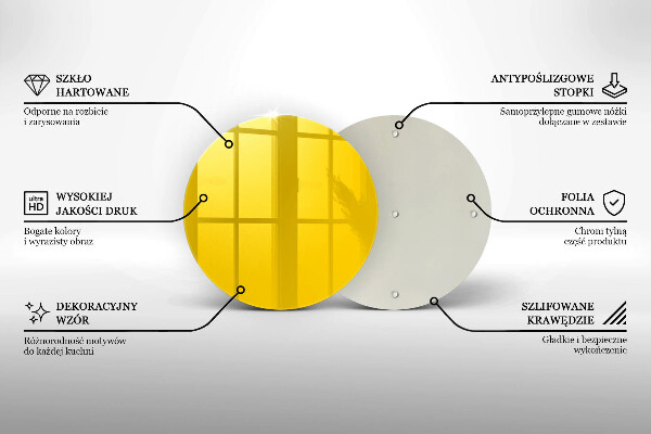 Tábua para cozinha Cor amarela