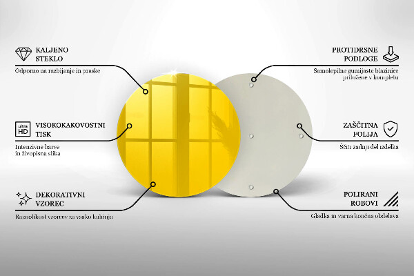 Tábua para cozinha Cor amarela