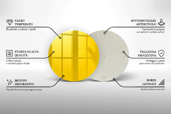 Tábua para cozinha Cor amarela