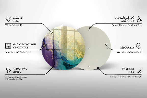 Tábua de cortar Fundo com ouro