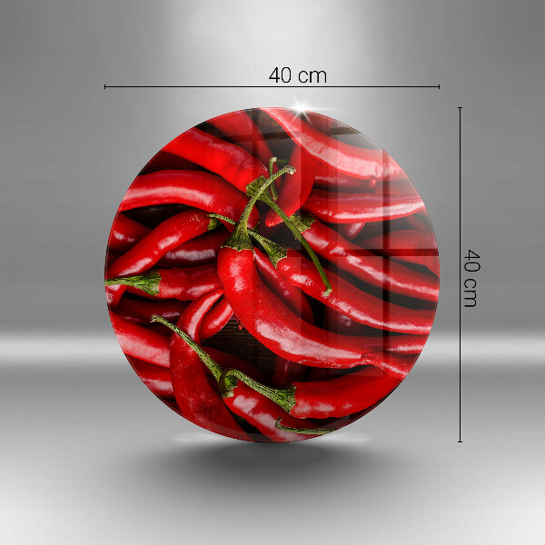 Tábua de vidro Pimentas picantes