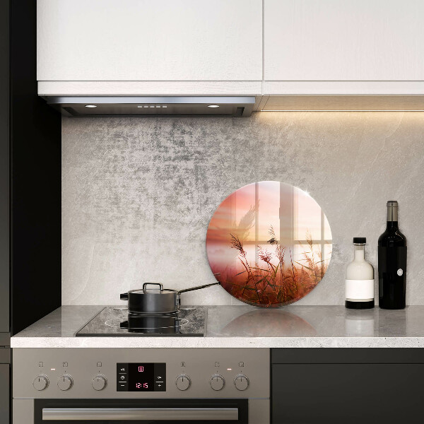 Tábua de vidro Paisagem de campos de grama