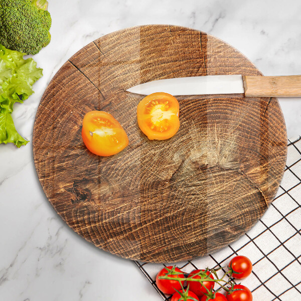 Tábua de cortar alimentos Anéis de árvores de madeira