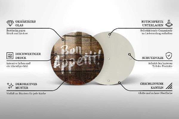 Tábua cozinha Placa de Bon Appetit nos painéis