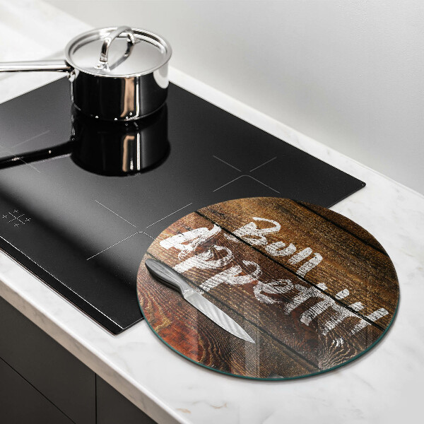 Tábua cozinha Placa de Bon Appetit nos painéis
