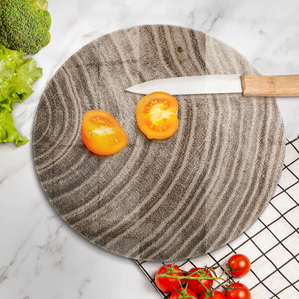 Tábua para cozinha Anéis de árvores de madeira