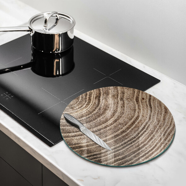 Tábua para cozinha Anéis de árvores de madeira