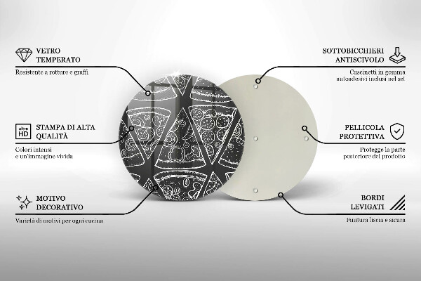 Tábua para corte Ilustração de pizza