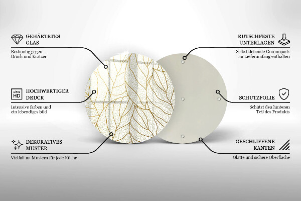Tábua para corte Padrão de folha de arte de linha
